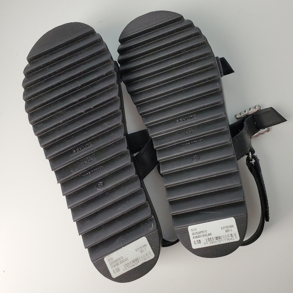 NEW Schutz Ruth Platform Sandals 90's Y2K Grunge Rhinestone Buckles Leather - Picture 5 of 8